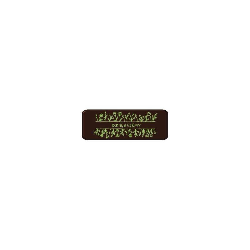 Czekoladowy prezent "DZIĘKUJEMY" - 60 szt. tabliczka 70x25mm- CPG1216