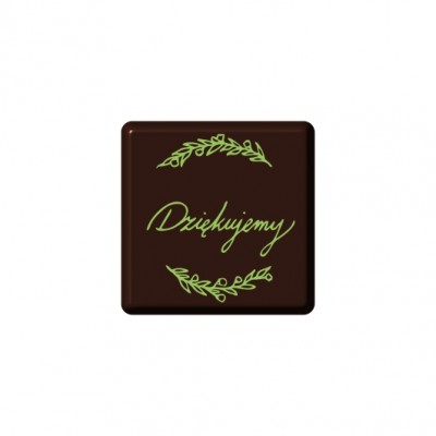 Czekoladowy prezent "DZIĘKUJEMY" -30szt. tabliczka 60x60mm- CPG1417