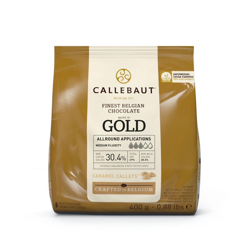 Czekolada GOLD biała z karmelem CALLEBAUT - 400g - CALLGOLD 400