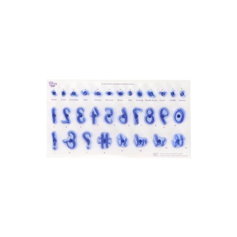 Foremki do odciskania cyferek  rozmiar 35mm ANGFP35