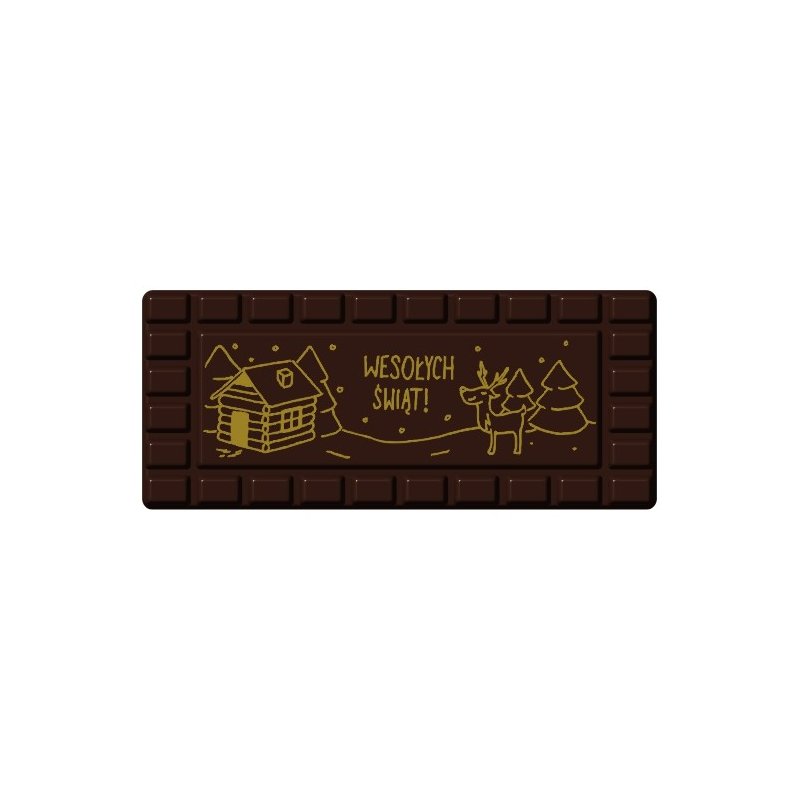 Czekoladowy prezent "WESOŁYCH ŚWIĄT"- 15szt. tabliczka 157x67mm- CPG1517