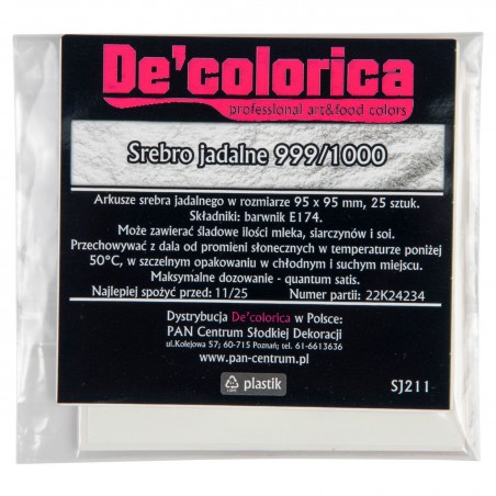 Jadalne srebro - 25 szt. - 9,5cm x 9,5cm- SJ211