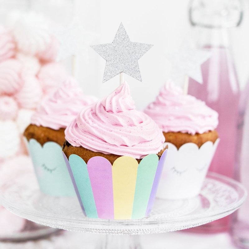 Topper na tort ''srebrne gwiazdki'' - KPM19-018B