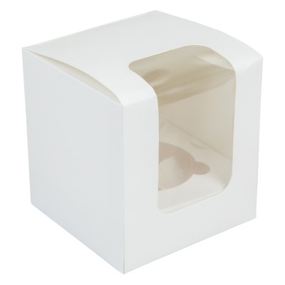 Białe pudełko z okienkiem-9x9x9,5cm+wkładka-K3