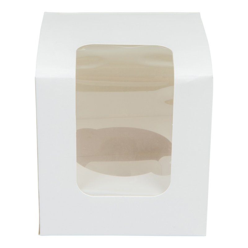 Białe pudełko z okienkiem-9x9x9,5cm+wkładka-K3