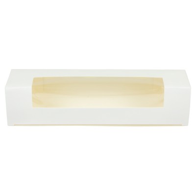 Białe pudełko na makaroniki z okienkiem 20x4,5x4,5cm K5 fot. 2