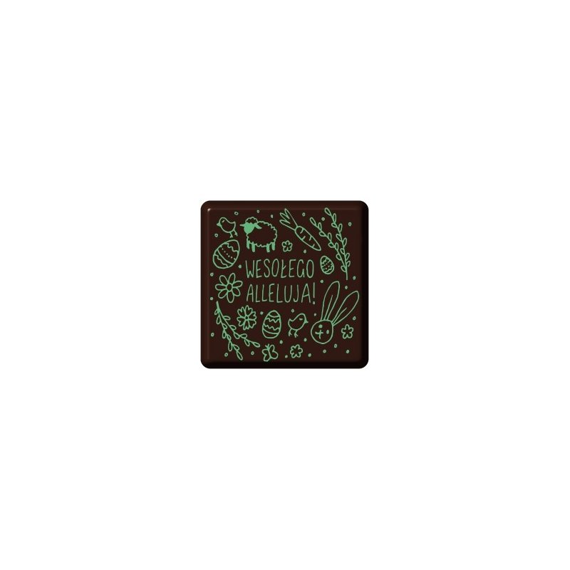 Czekoladowy prezent "WESOŁEGO ALLELUJA" 30 szt.- 60x60mm- CPG1420