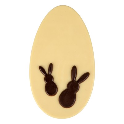Jajo czekoladowe białe z deserowymi zajączkami-4 szt.-CPGJ2 fot. 2