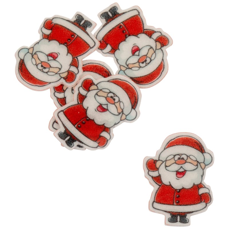 Dekoracje opłatkowe Mikołaj 3 cm -48sztuk - ODW2