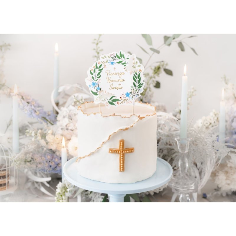 Topper na tort ''Pierwsza Komunia Święta ''  - KPT69