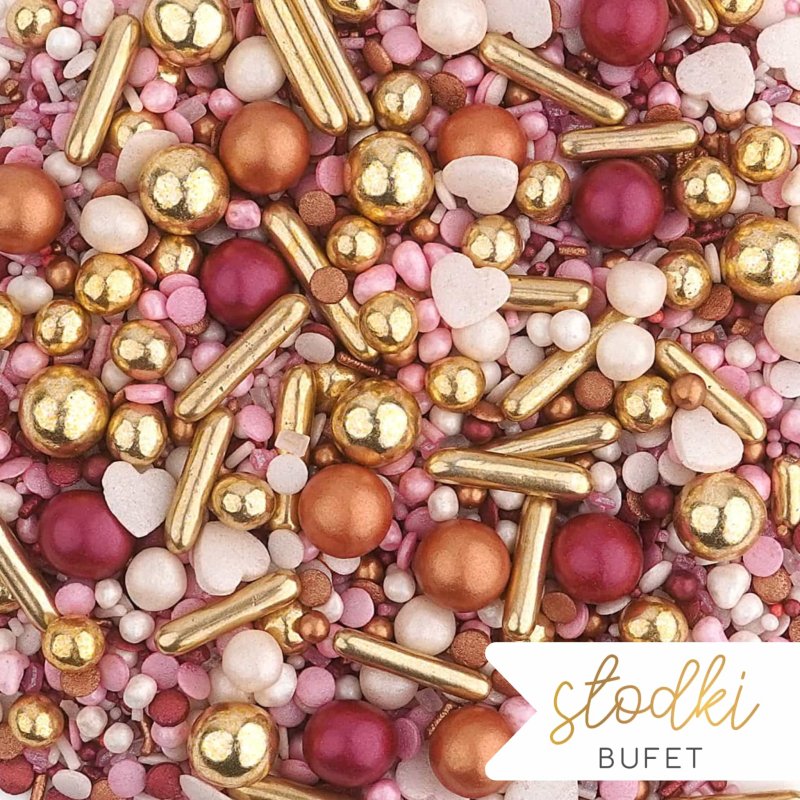 Posypka cukrowa ROSE GOLD  SŁODKI BUFET PC160