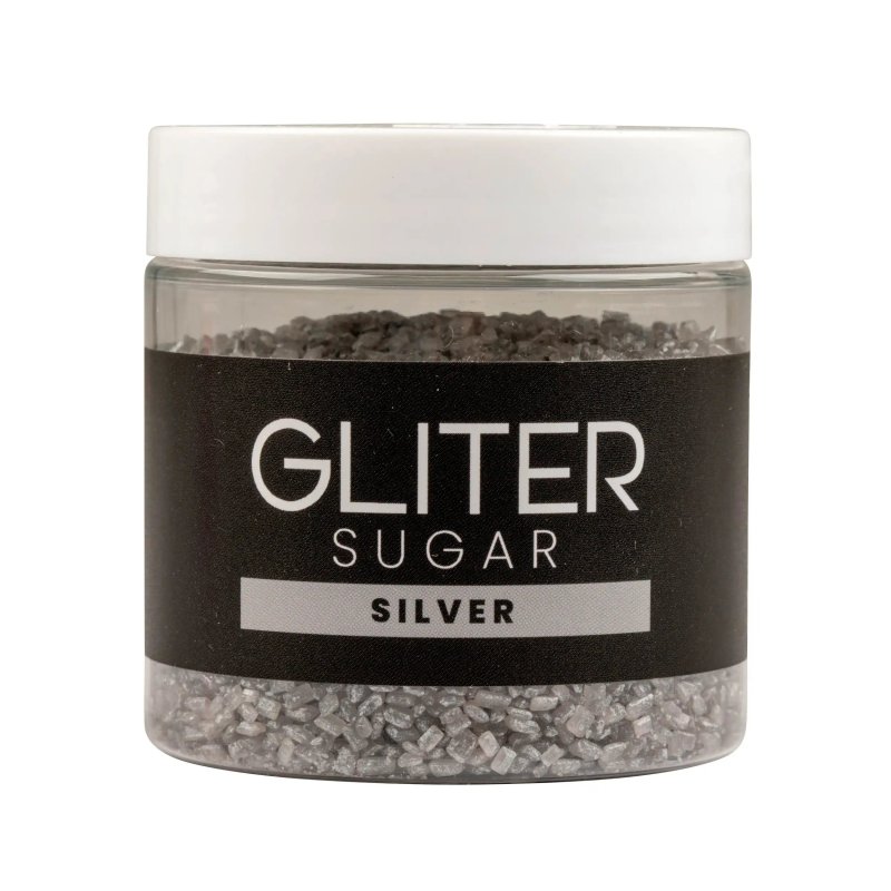 SUGAR GLITER -  SREBRNY cukier dekoracyjny 90 g  SUG3