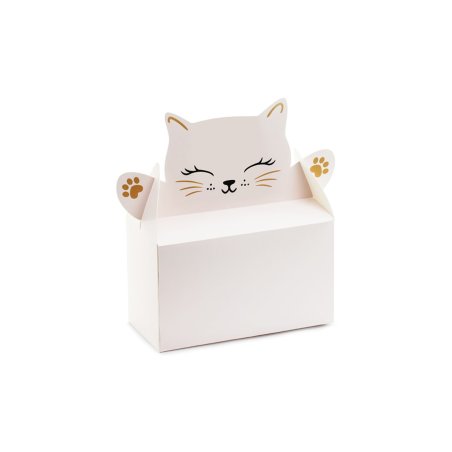 Ozdobne pudełko na ciasto KOTEK 19,5x8x19 cm 1 szt - KW11