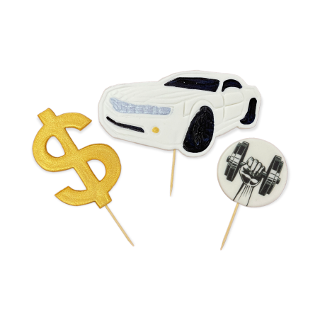 Dekoracja cukiernicza Business topper komplet 2D 3 szt.- CUK345