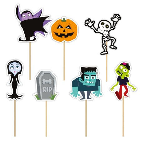 Toppery na tort Halloween Monsters  - 7 szt. - KPT129661