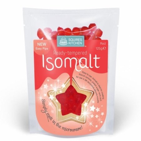 Isomalt kolorowy 125g  czerwony- IS CZERWONY
