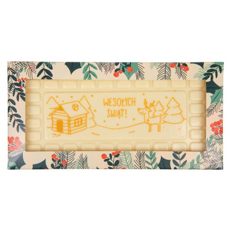Czekoladowy prezent "WESOŁYCH ŚWIĄT"- 15szt. tabliczka 157x67mm- CPG1517B