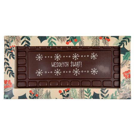 Czekoladowy prezent "WESOŁYCH ŚWIĄT"- tabliczka 157x67mm- CPG1516