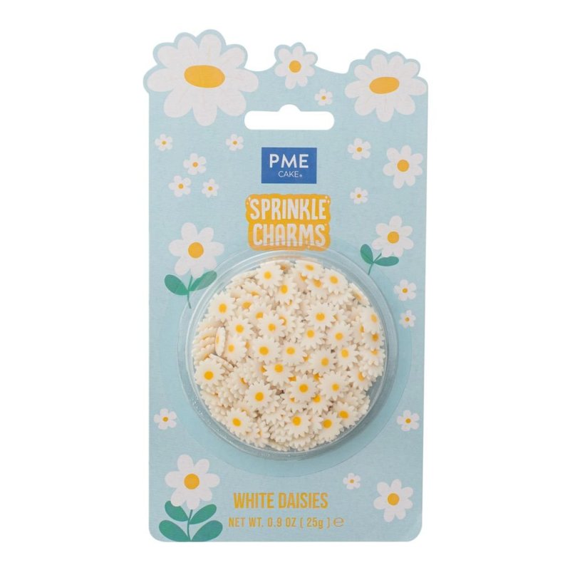 Posypka cukrowa - białe stokrotki 25 g SKB1012