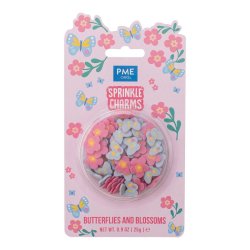 Posypka cukrowa - motyle & kwiaty mix 25 g SKB1015