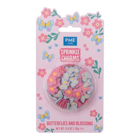 Posypka cukrowa - motyle & kwiaty mix 25 g SKB1015