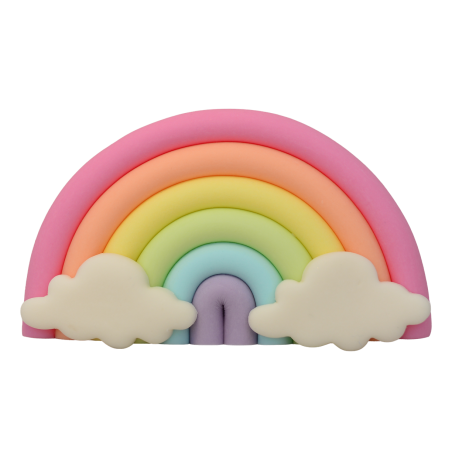 Dekoracja cukrowa tęcza pastelowa - CUK377