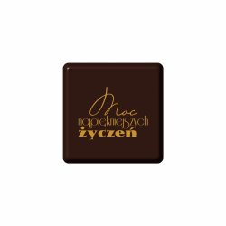 Czekoladowy prezent "MOC NAJPIĘKNIEJSZYCH ŻYCZEŃ" 30 szt.- 60x60mm- CPG1418