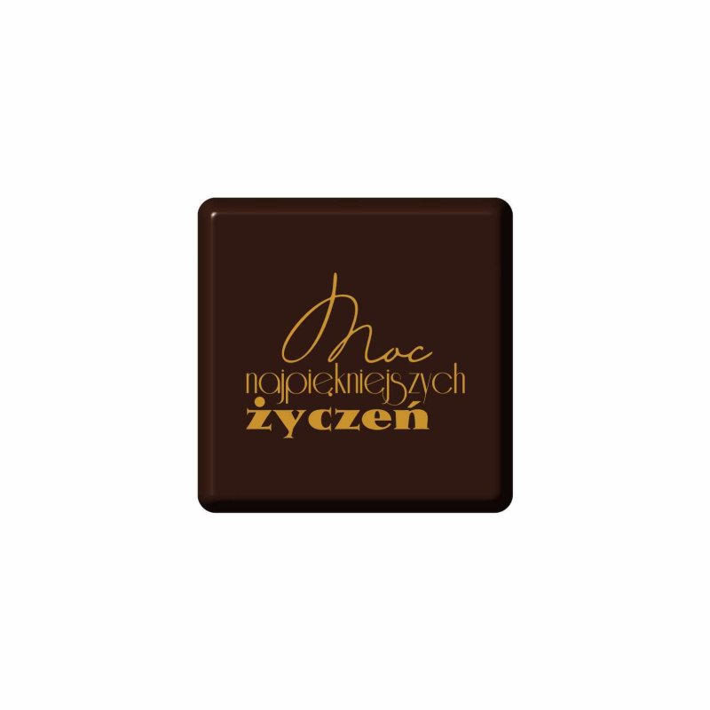 Czekoladowy prezent "MOC NAJPIĘKNIEJSZYCH ŻYCZEŃ" 30 szt.- 60x60mm- CPG1418