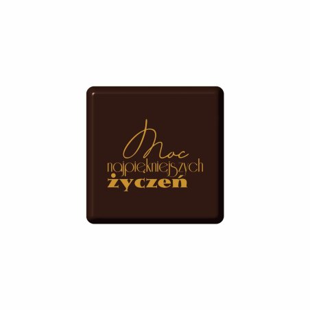 Czekoladowy prezent "MOC NAJPIĘKNIEJSZYCH ŻYCZEŃ" 30 szt.- 60x60mm- CPG1418